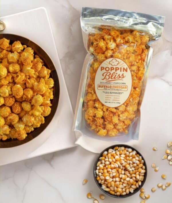 Buffalo Cheddar Popcorn