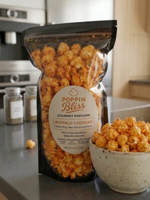 Buffalo Cheddar Popcorn
