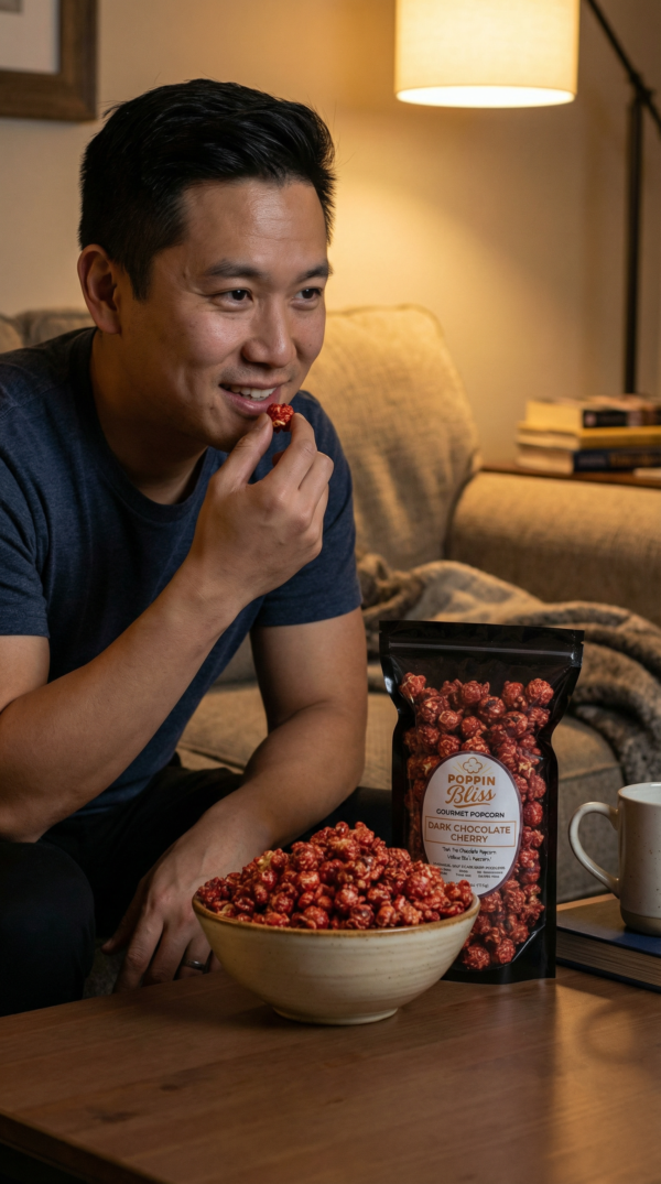 Dark Chocolate Cherry Popcorn