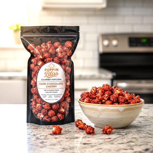 Dark Chocolate Cherry Popcorn