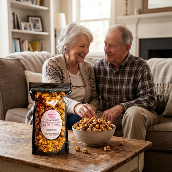 Dark Chocolate Sea Salted Caramel Popcorn