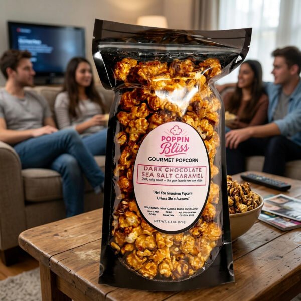Dark Chocolate Sea Salted Caramel Popcorn